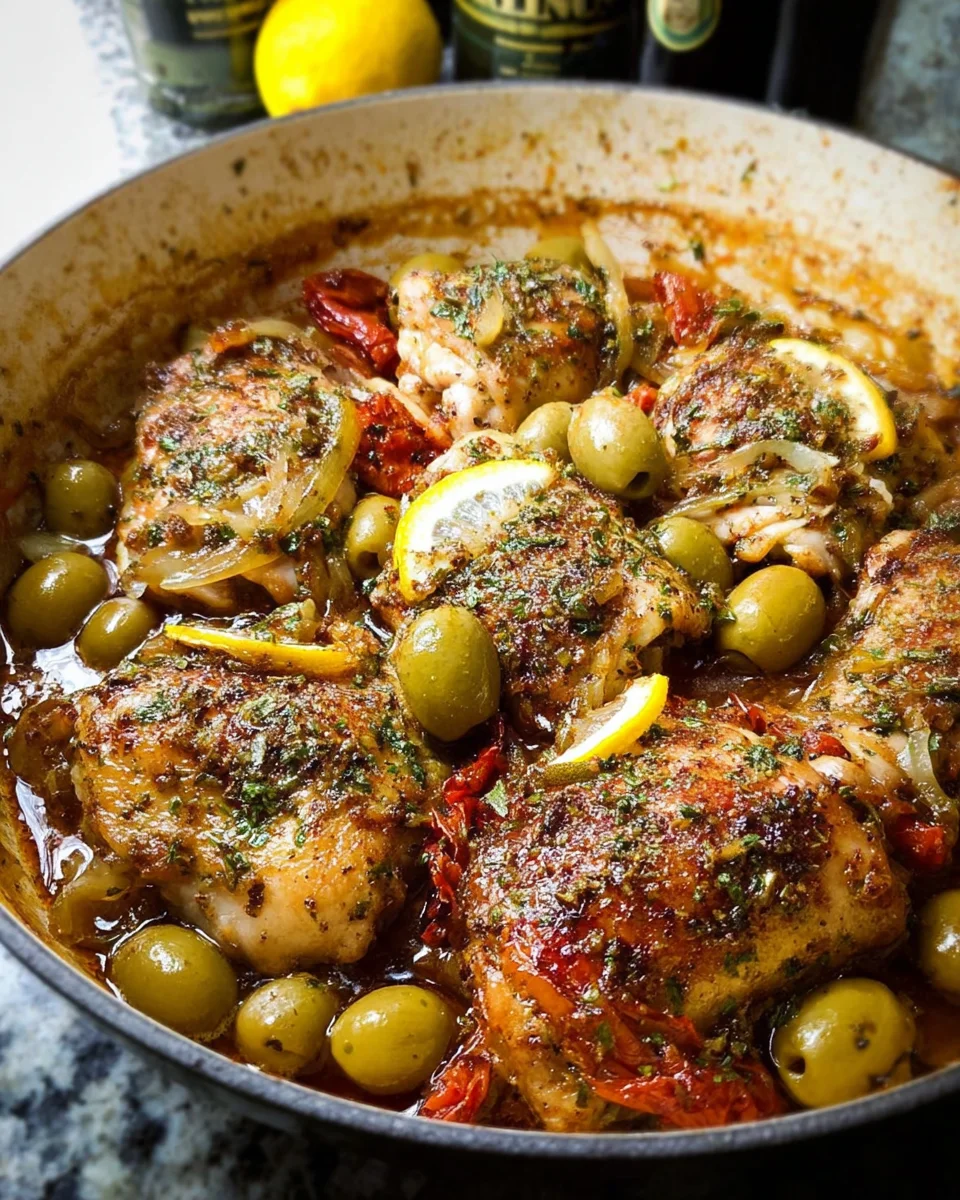 Mediterranean Chicken Recipe with Lemons & Olives