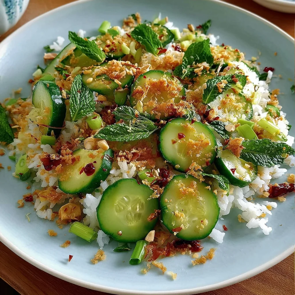 Smacked Cucumber Rice Salad