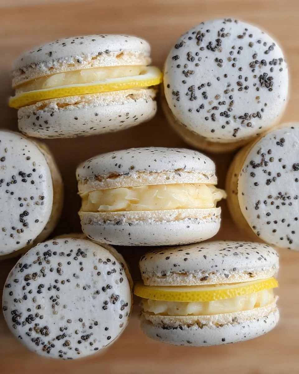 Lemon Poppy Seed Macarons