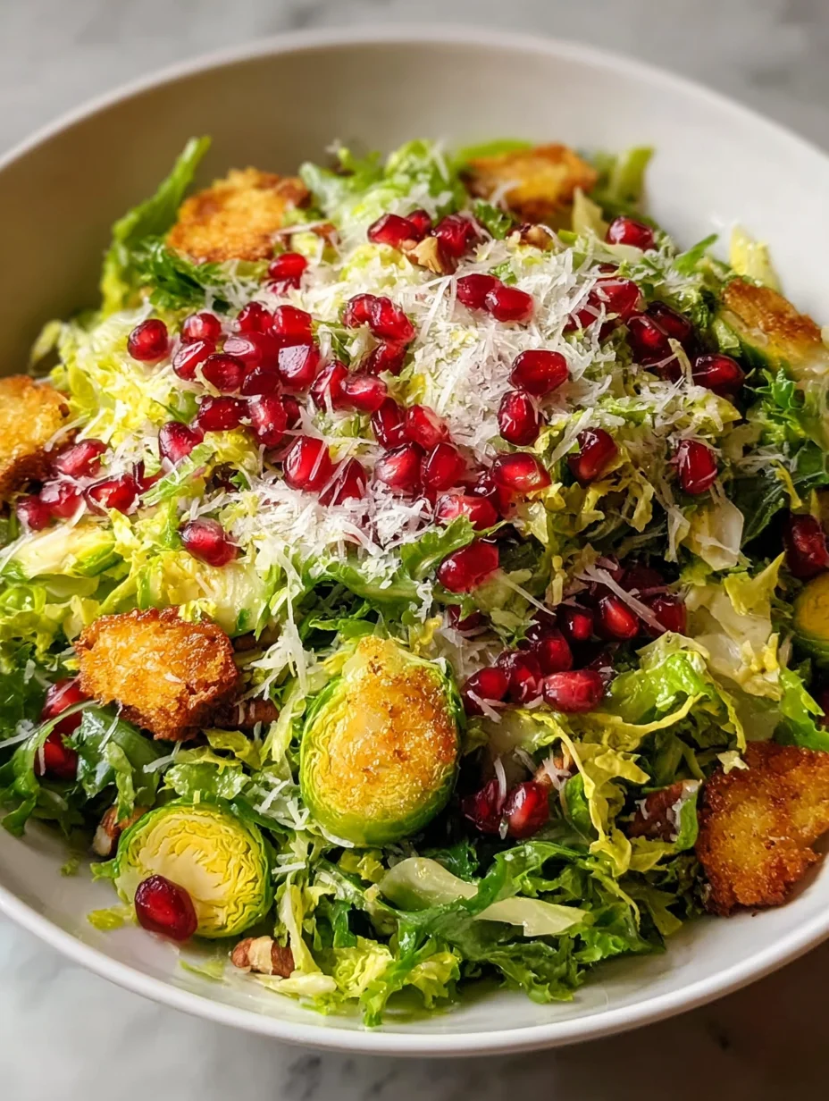 Brussels Sprouts Arugula Salad with Pomegranate and Parmesan: A Fresh Delight!