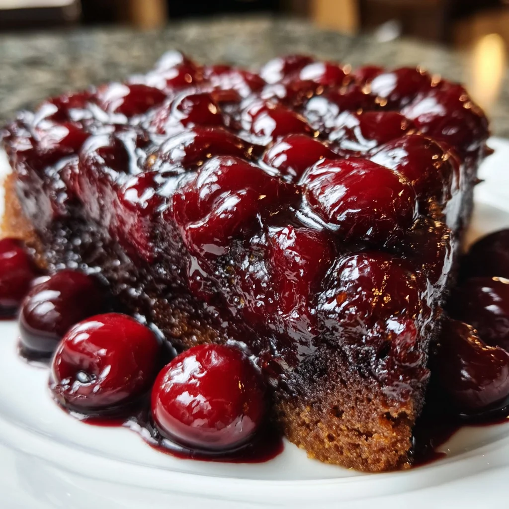 Chocolate Cherry Upside Down Cake will Delight You!