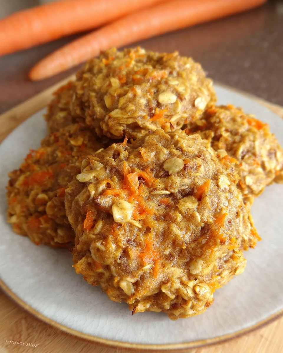 Healthy Carrot Cake Oatmeal Cookies