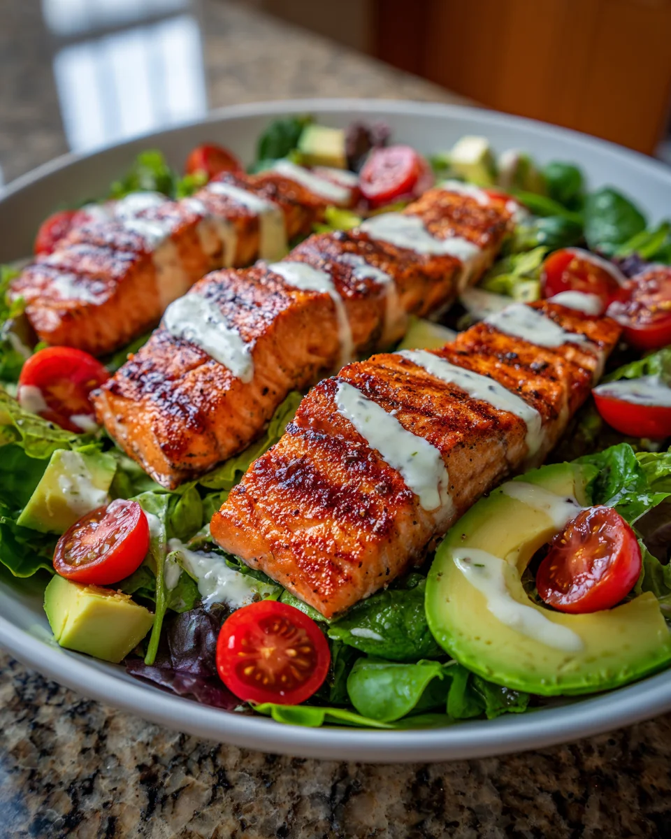 Creamy Grilled Summer Salmon Salad: A Must-Try Delight!