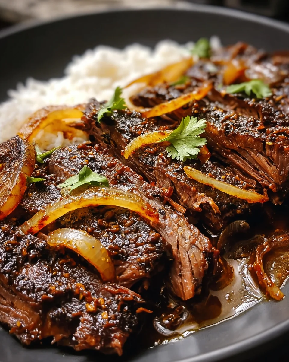 Sweet Savory Caramelized Pulled Beef