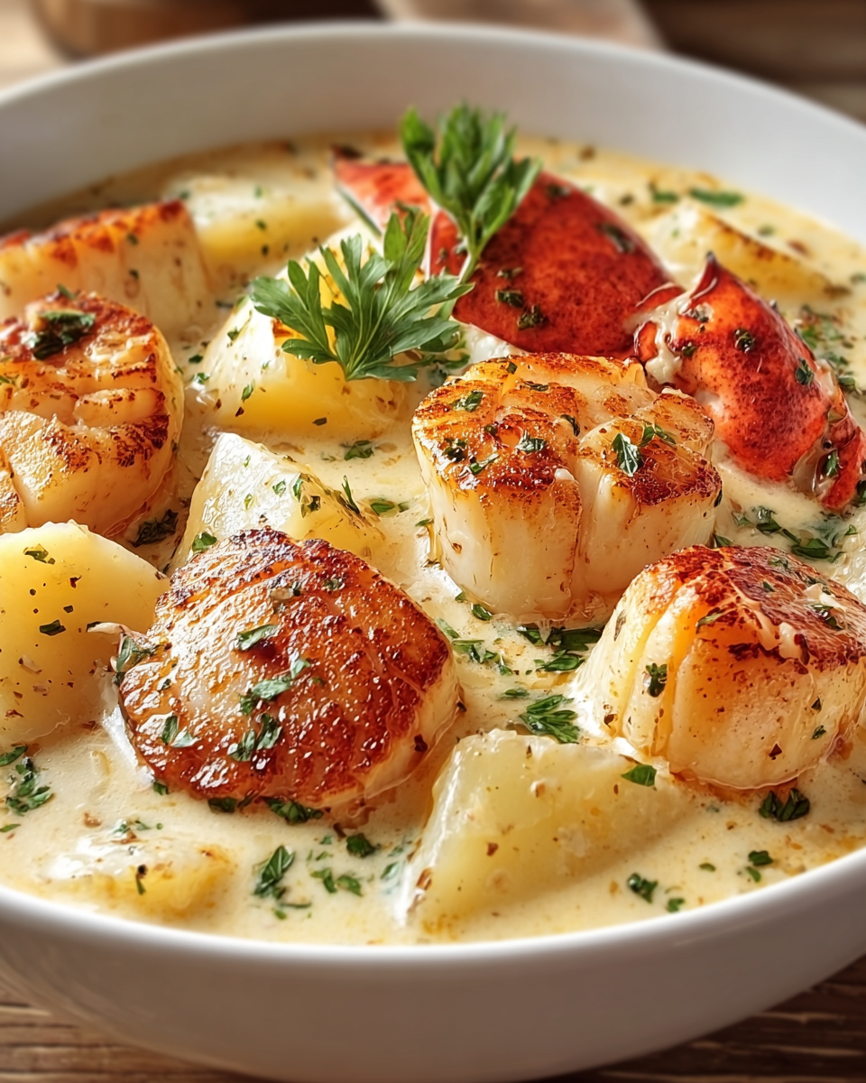 Silky Lobster Scallop Chowder That Feels Like Luxury Today!