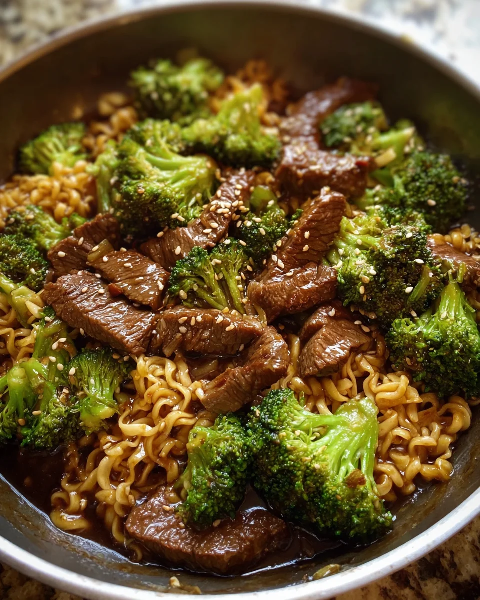 Beef and Broccoli Ramen Stir Fry