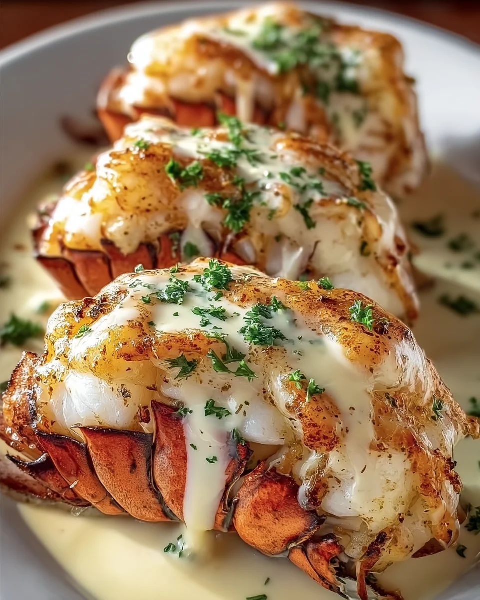 Easy Creamy Garlic Lobster Tails Made for Dinner Tonight!