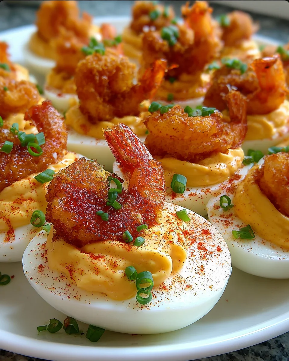 Cajun Firecrackers Shrimp Deviled Eggs