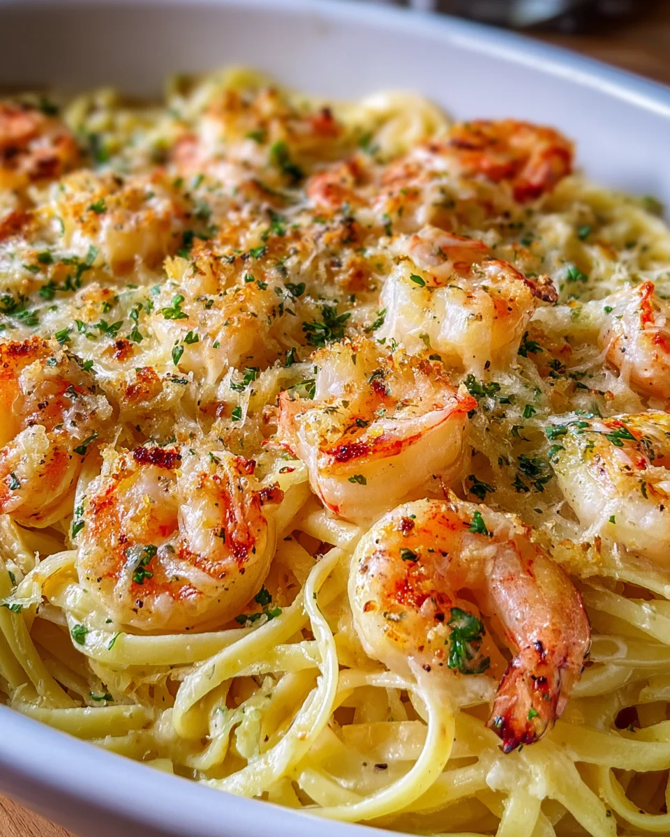 Shrimp Scampi Pasta Bake