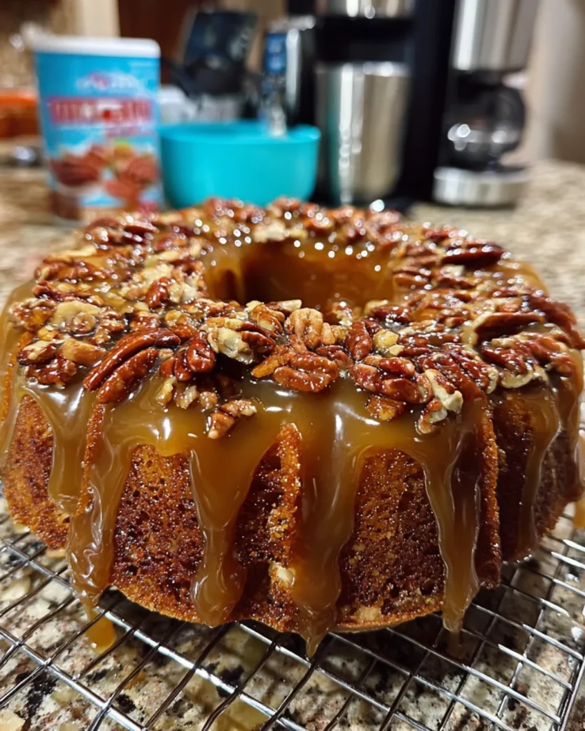 Caramel Pecan Upside Down Bundt Cake 
