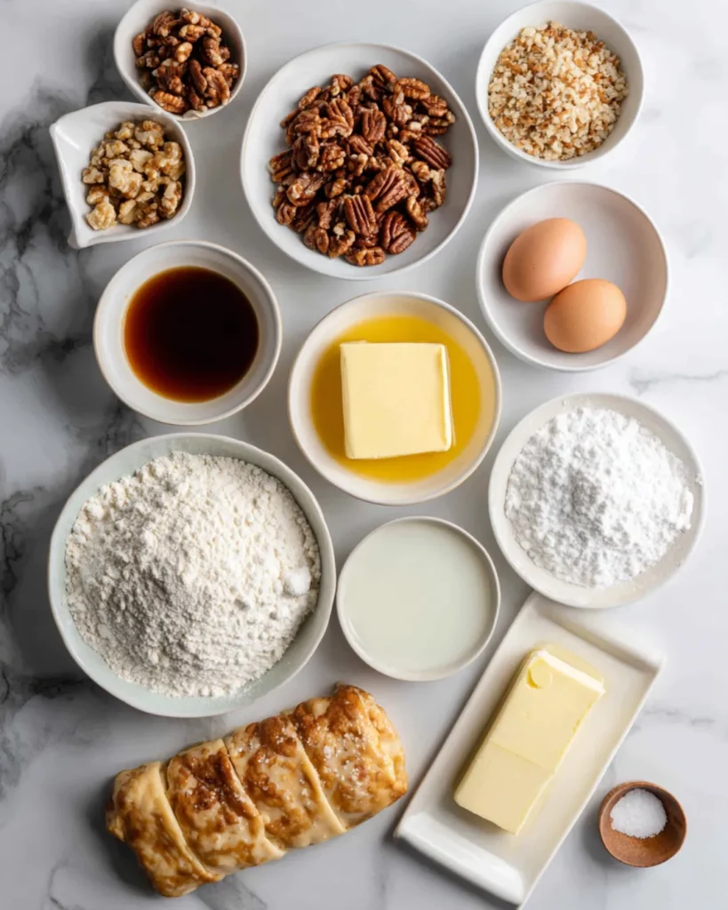 recipe ingredients for pecan pie crescents