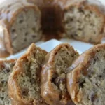 Apple Pecan Cake with Caramel Glaze