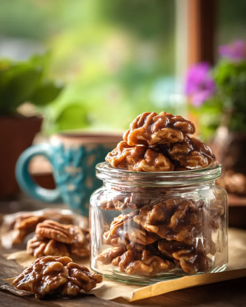 Cooling and Storing pecan pralines