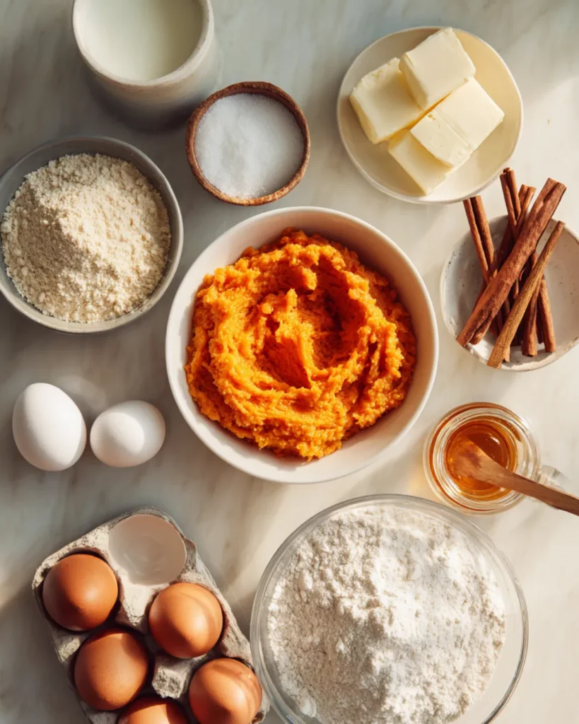 ingredients for sweet potato cornbread