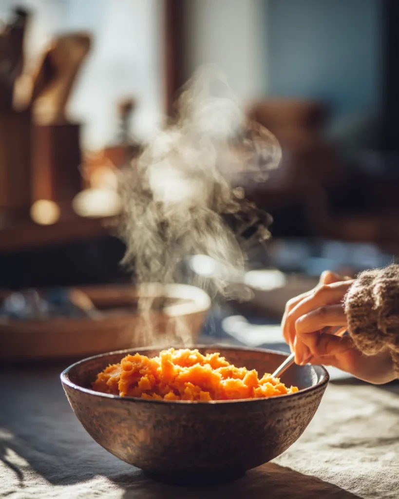 Preparing the Sweet Potato