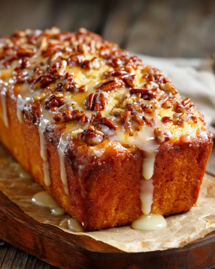 Close-up beauty shot of the pecanbread itself