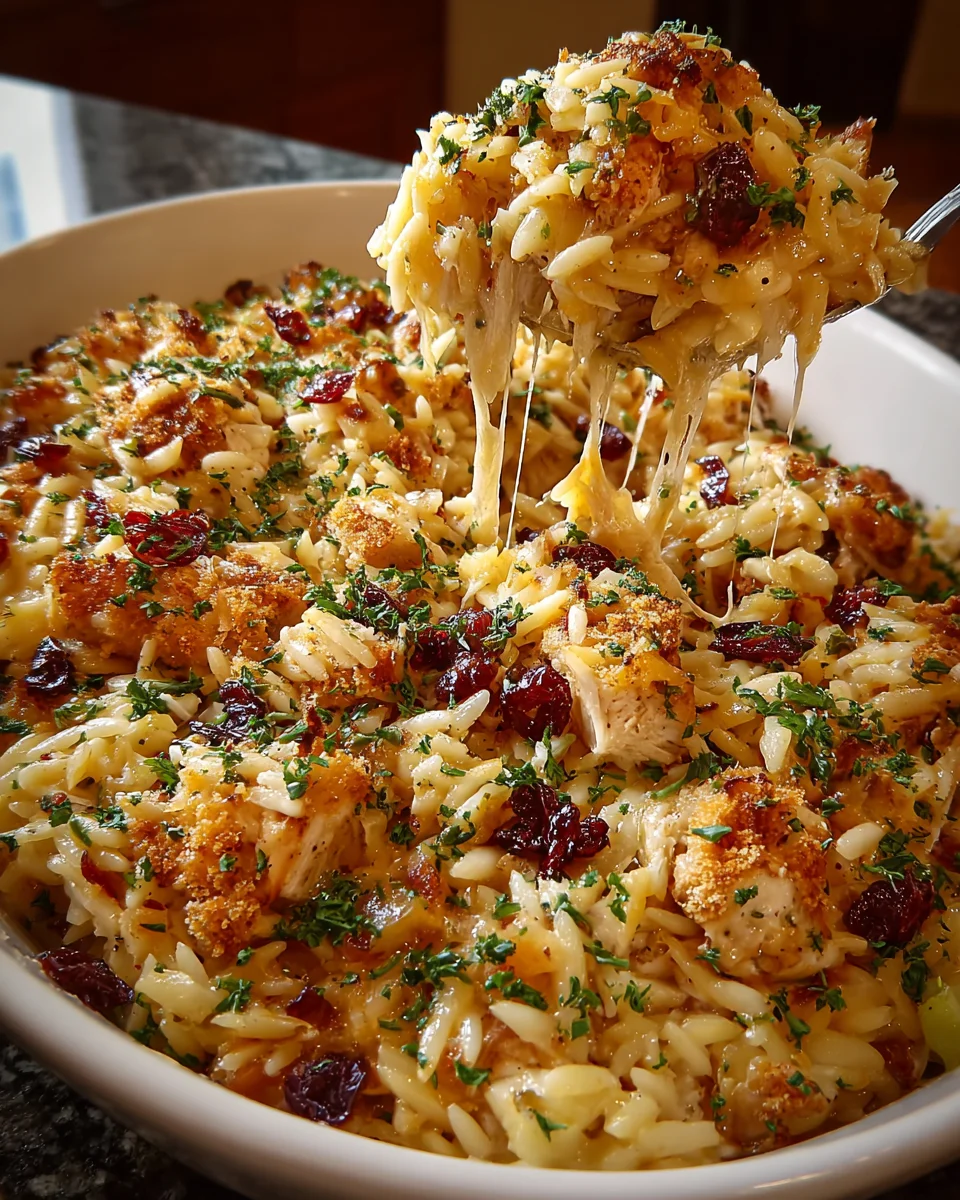 Chaos Thanksgiving Turkey Orzo Casserole