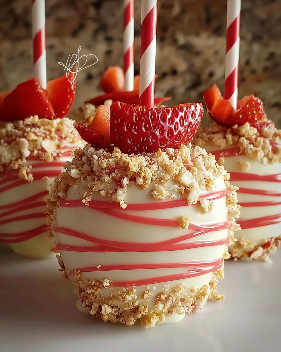 Strawberry Shortcake Candy Apples