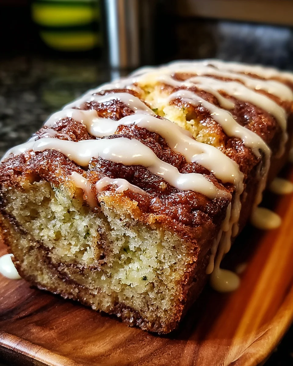 Indulge in Delicious Cinnamon Roll Zucchini Bread