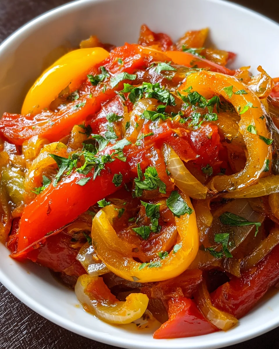 Traditional Italian Peperonata Stew