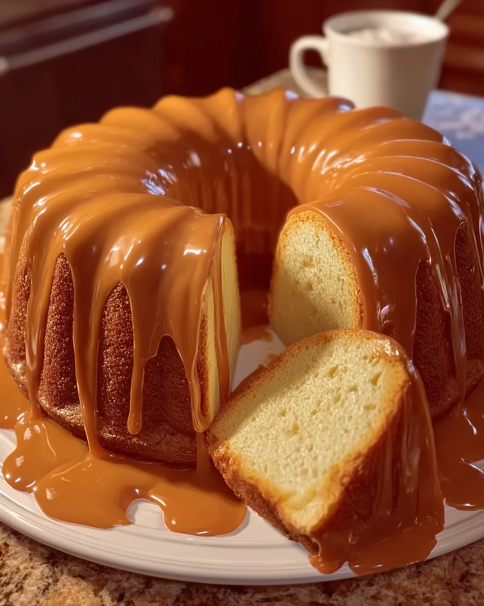 Caramel Cream Cheese Pound Cake