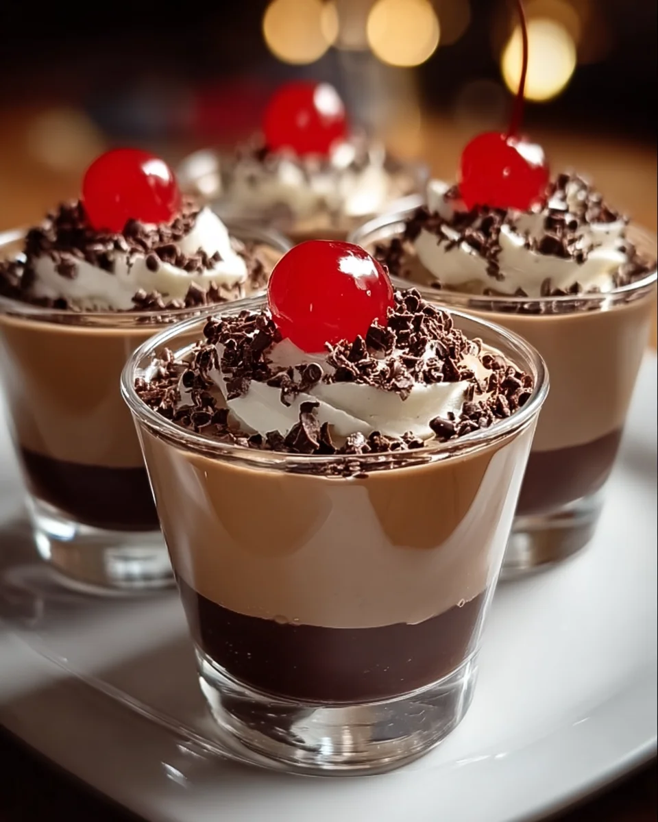 Christmas Chocolate Kahlua & Baileys Pudding Shots