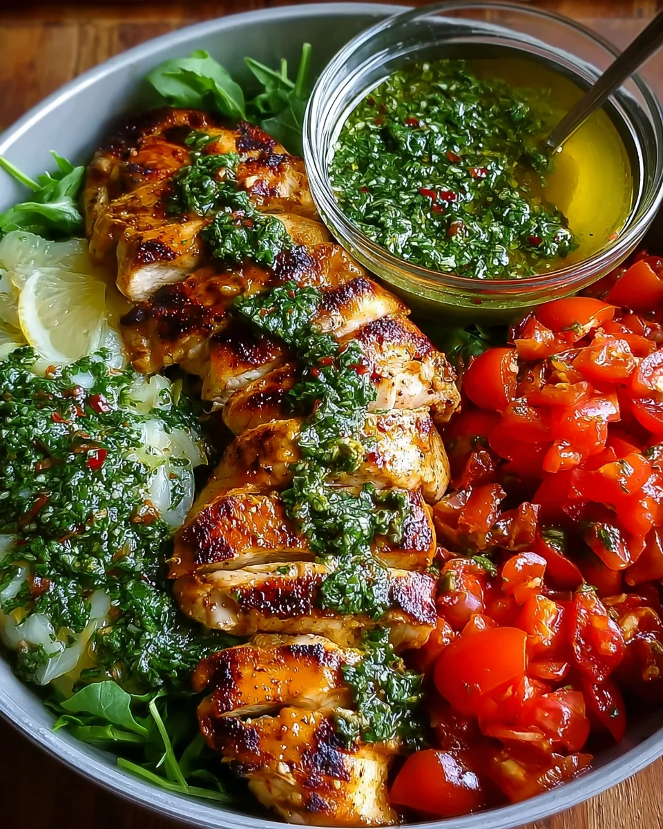 Chimichurri Chicken Garlic Bowl will tantalize your taste!