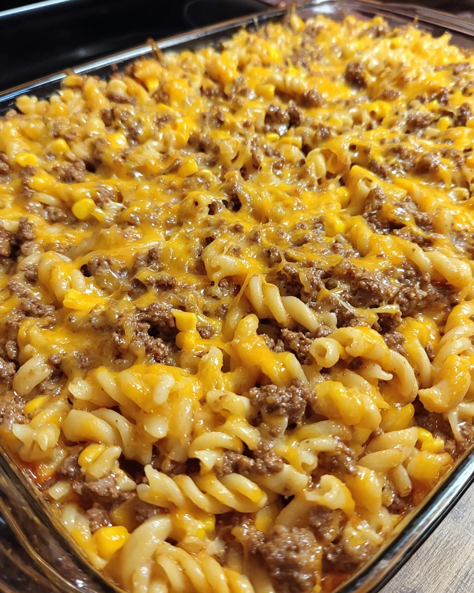 Loaded Cowboy Cheeseburger Casserole