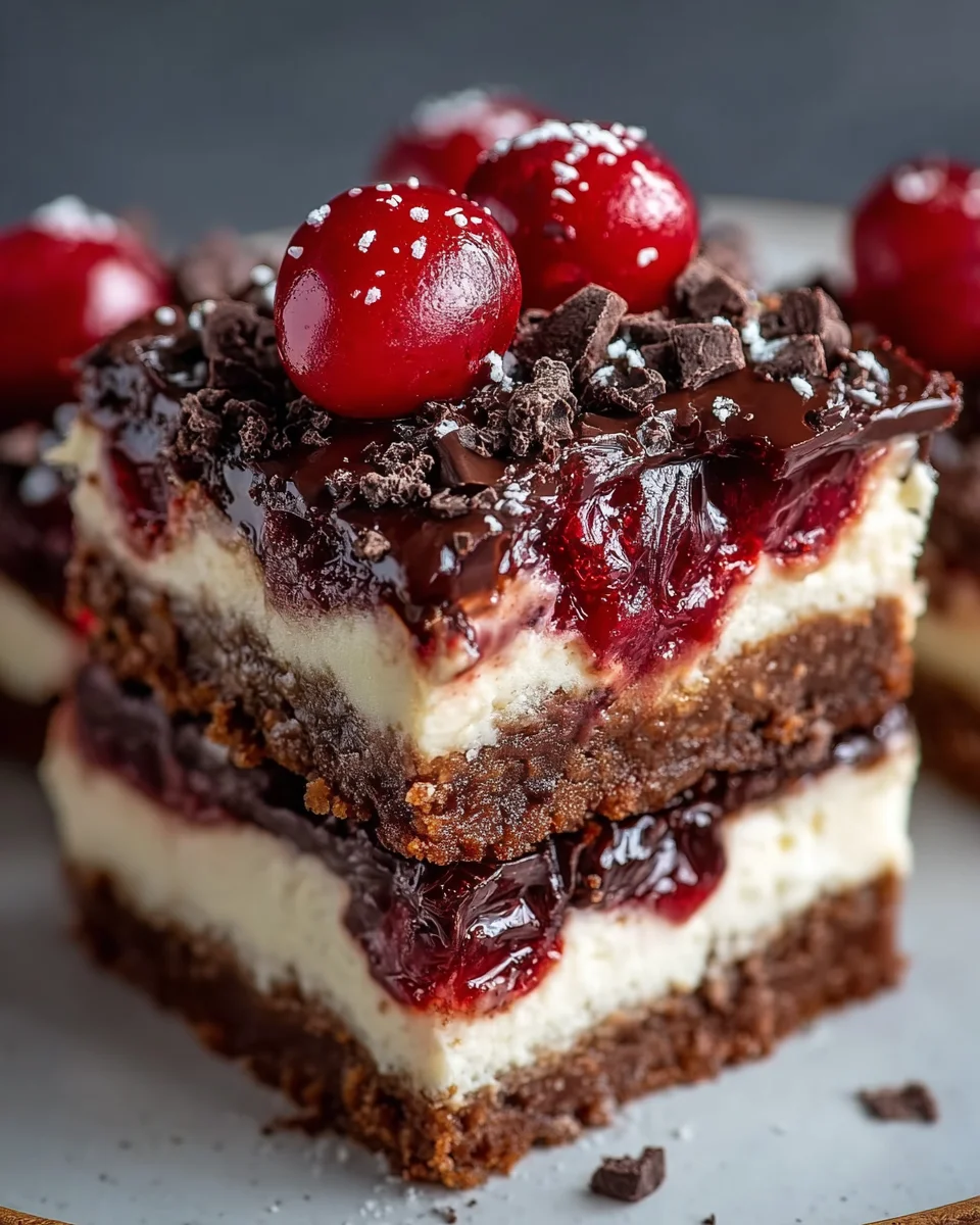 Chocolate Cherry Cheesecake Bars: A Sweet Delight Awaits!