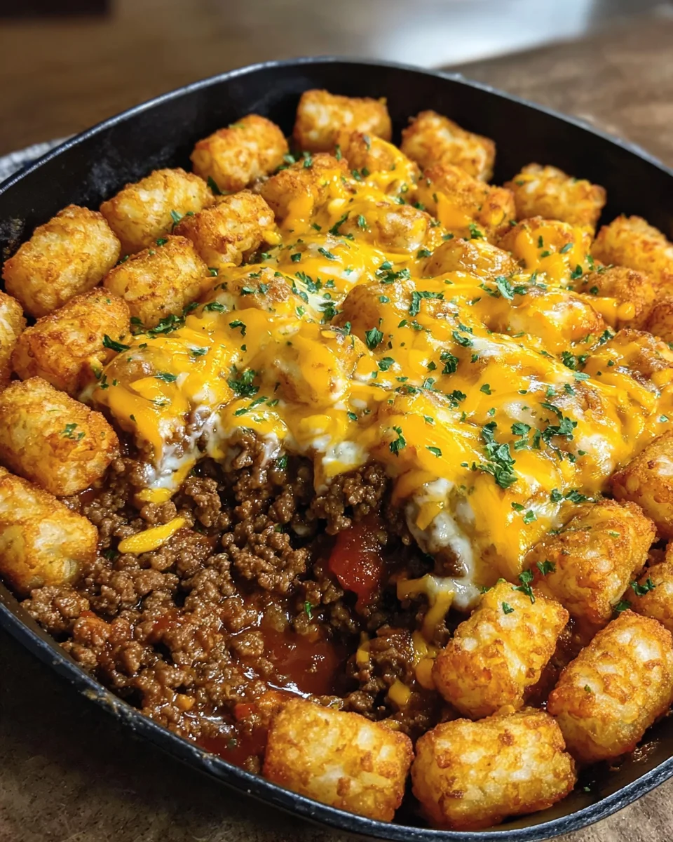 Sloppy Joe Tater Tot Casserole