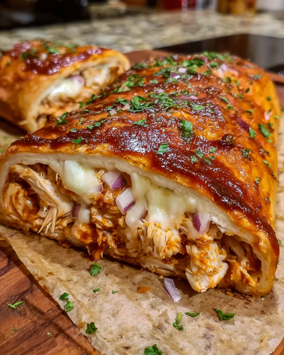 BBQ Chicken Stromboli