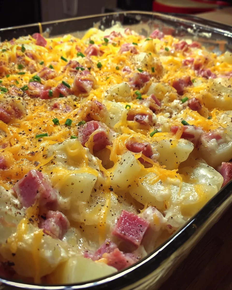 Cheesy Ham Potato Casserole