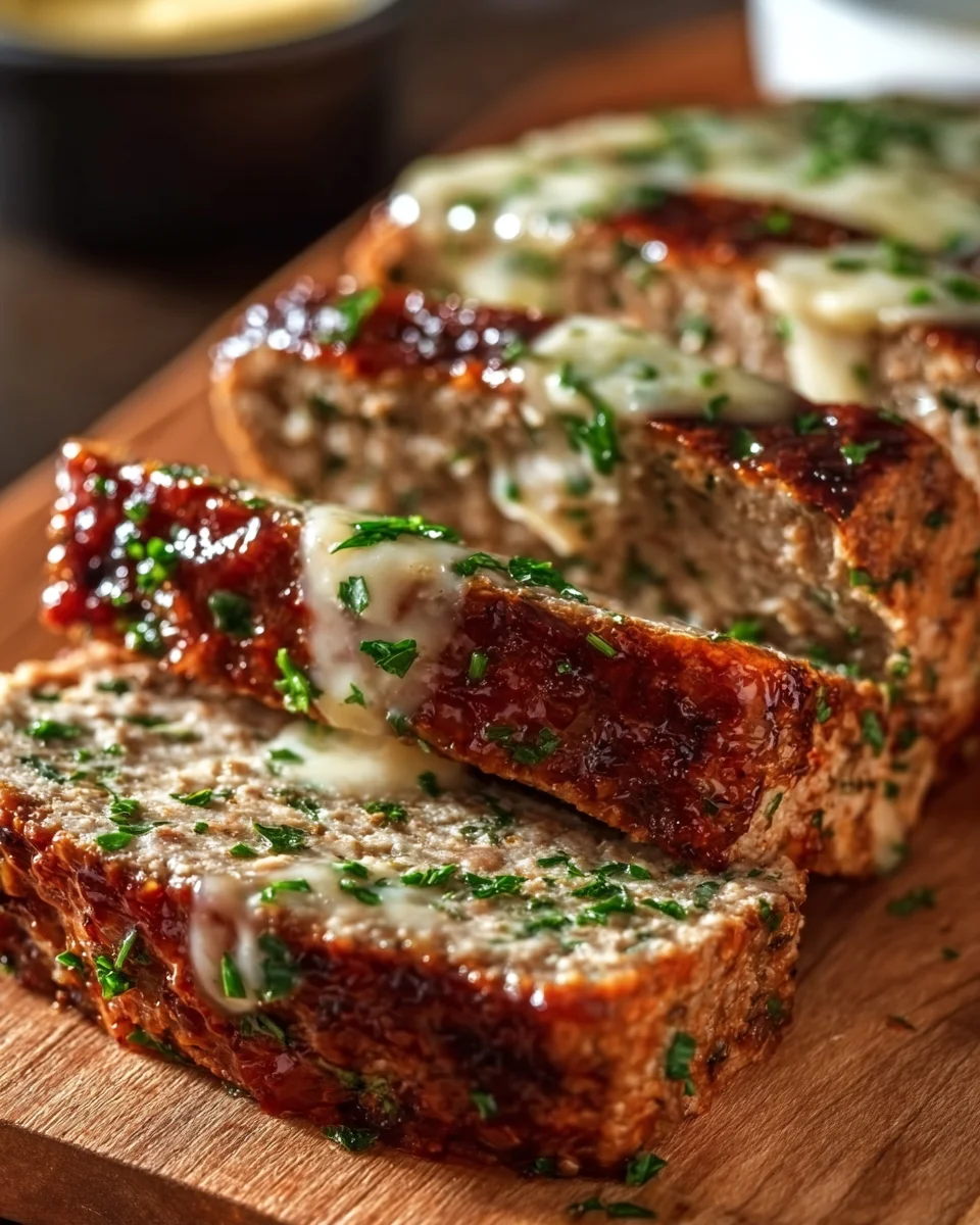 Melt-in-Your-Mouth Garlic Parmesan Chicken Meatloaf