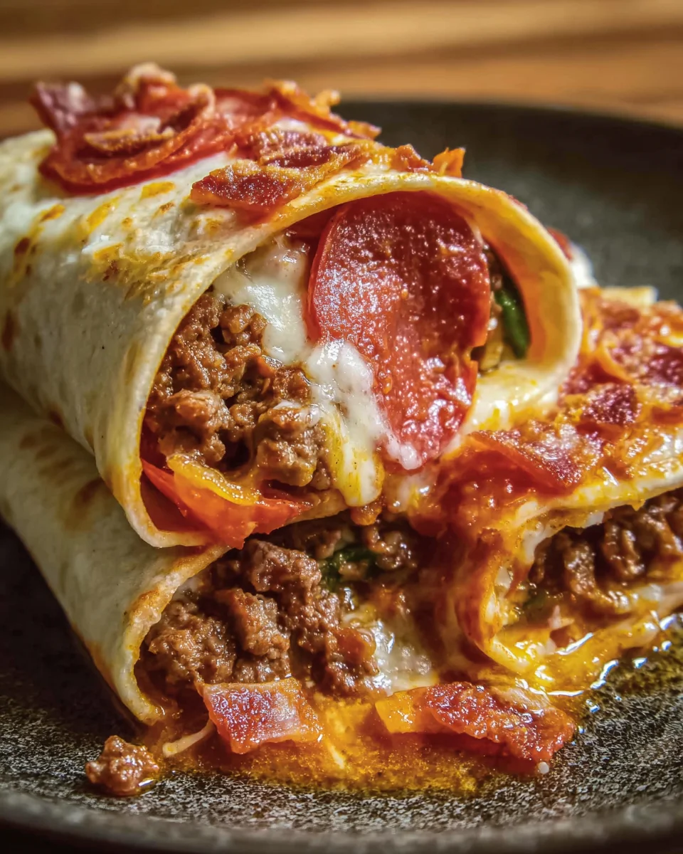 Beef Pizza Bake Wrap