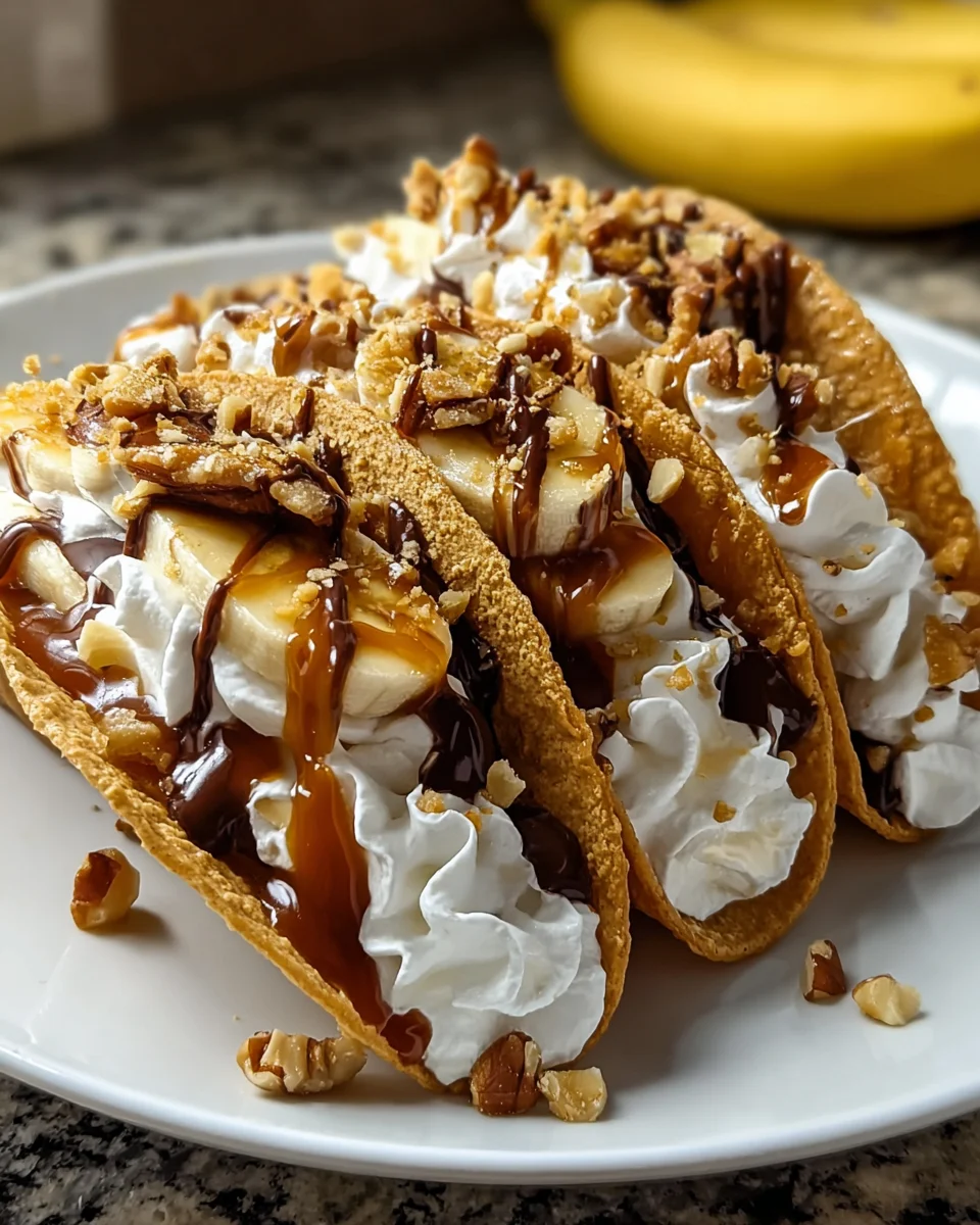 Caramel Banana Nuts Tacos