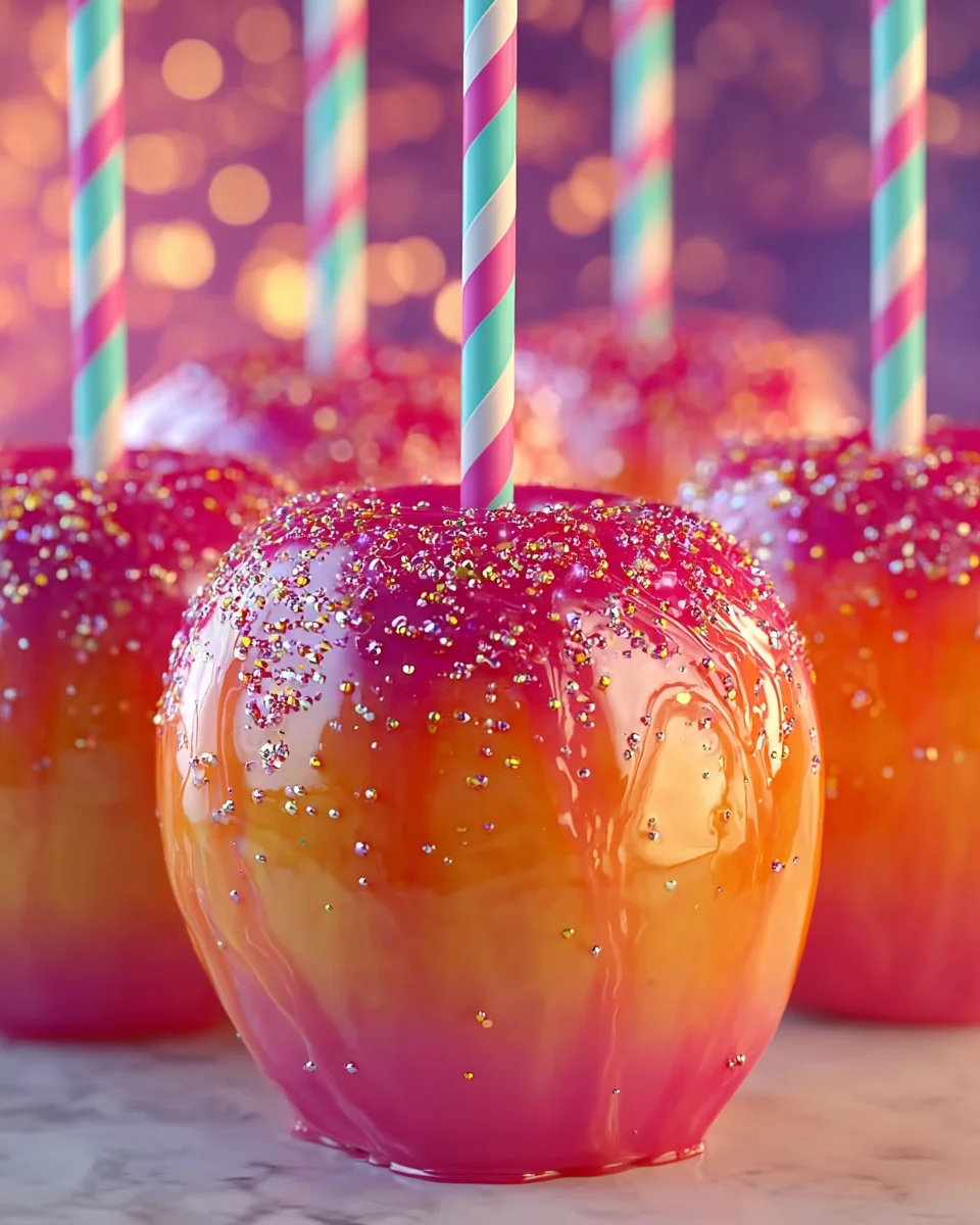 Sunset Glow Candy Apples