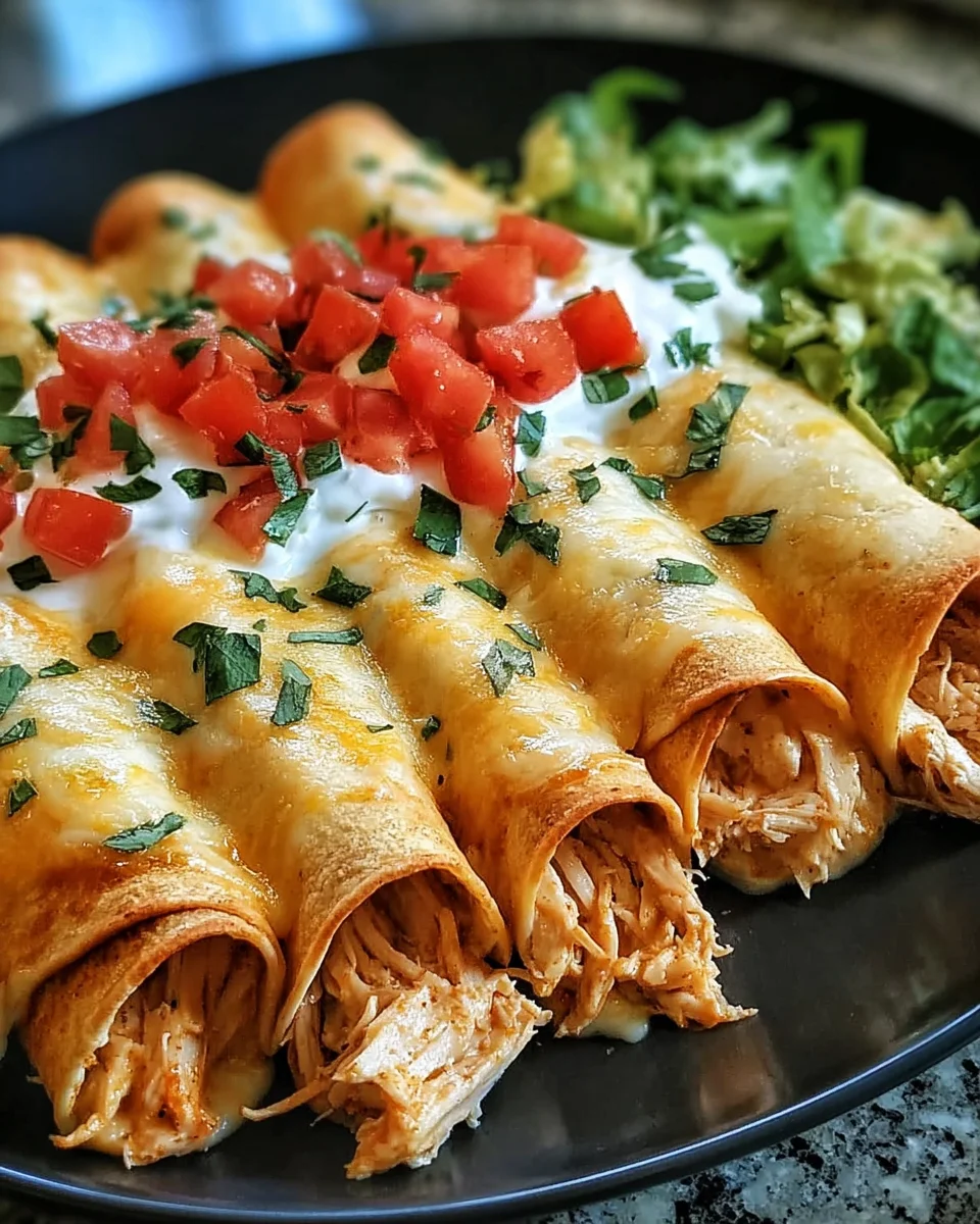 Baked Cream Cheese Chicken Taquitos