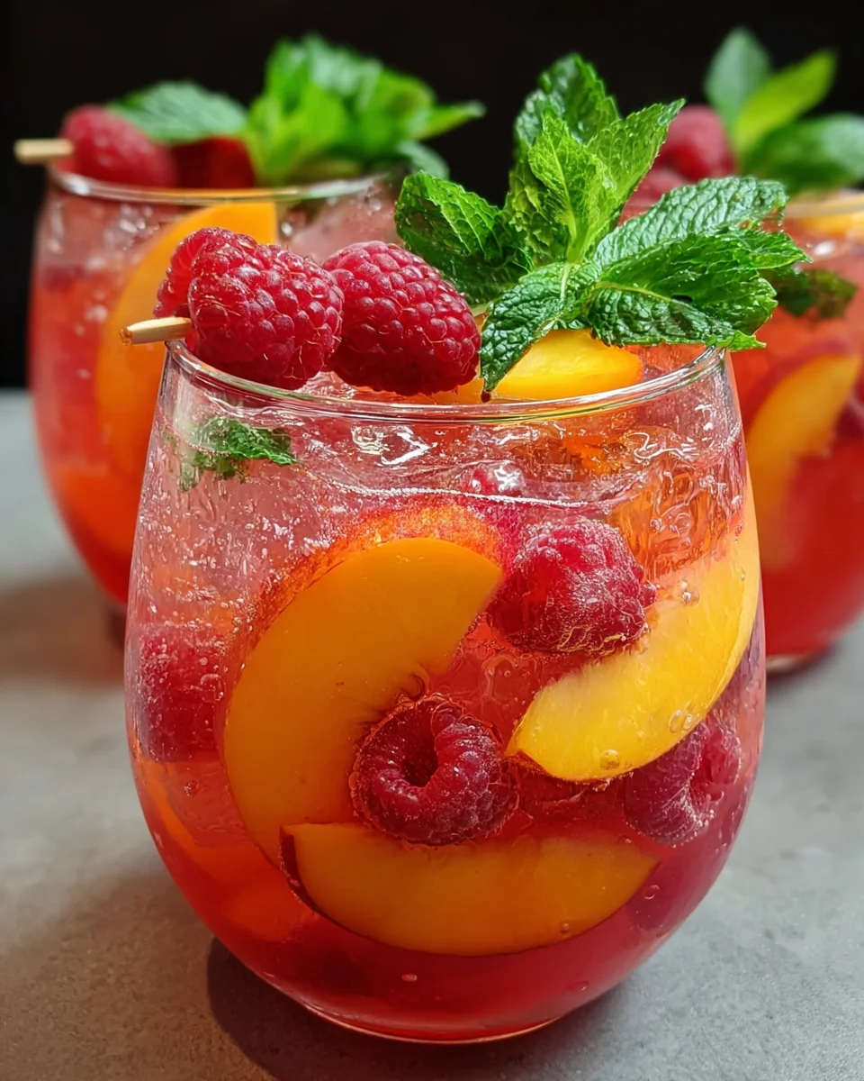 Raspberry Peach Lemonade