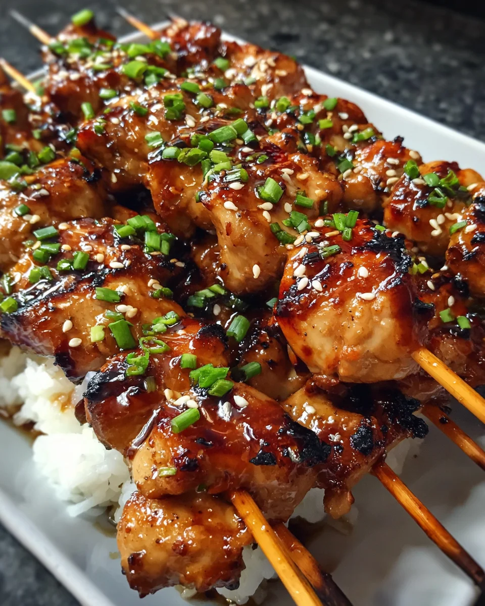 Teriyaki Chicken Grilled Skewers