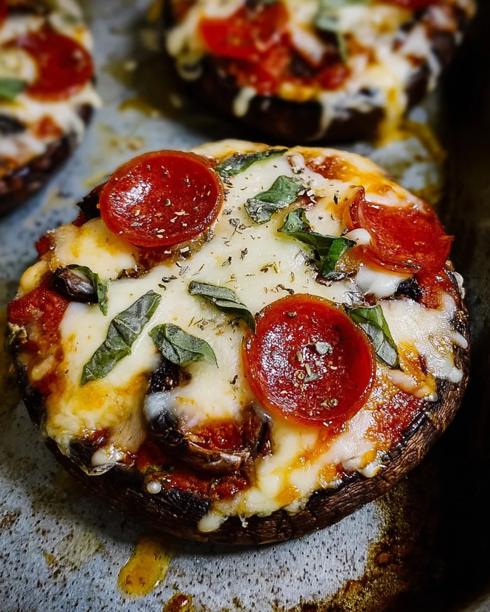 Pizza Stuffed Portobello Mushrooms