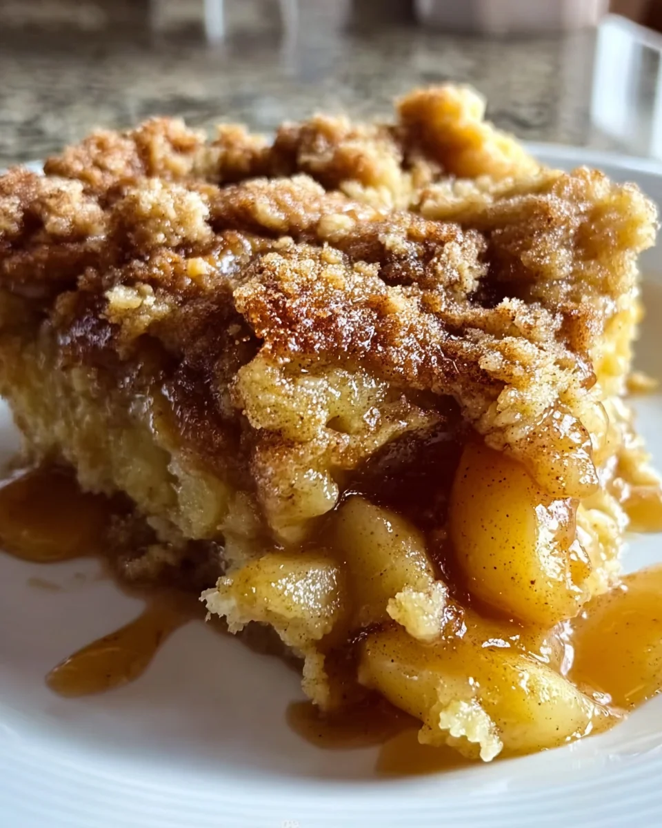 3-Ingredient Apple Pie Dump Cake 🍎 The Sweet Shortcut to Cozy Dessert Bliss