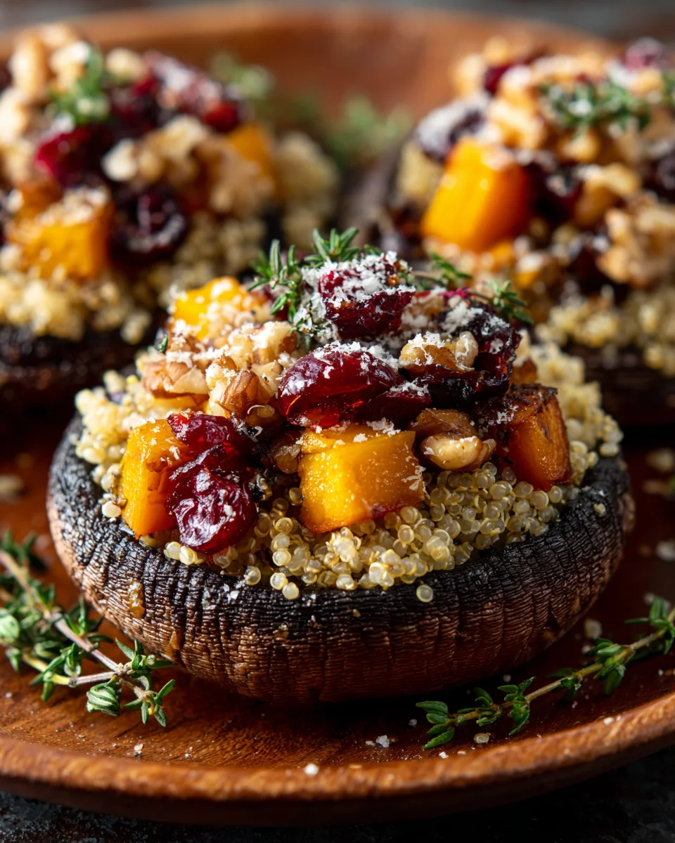 Autumn Harvest Stuffed Portobello Mushrooms