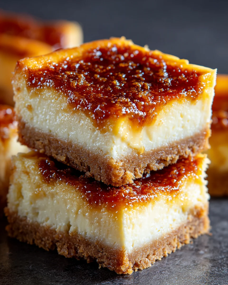 Crème Brûlée Cheesecake Bars: Indulge in this Delight!