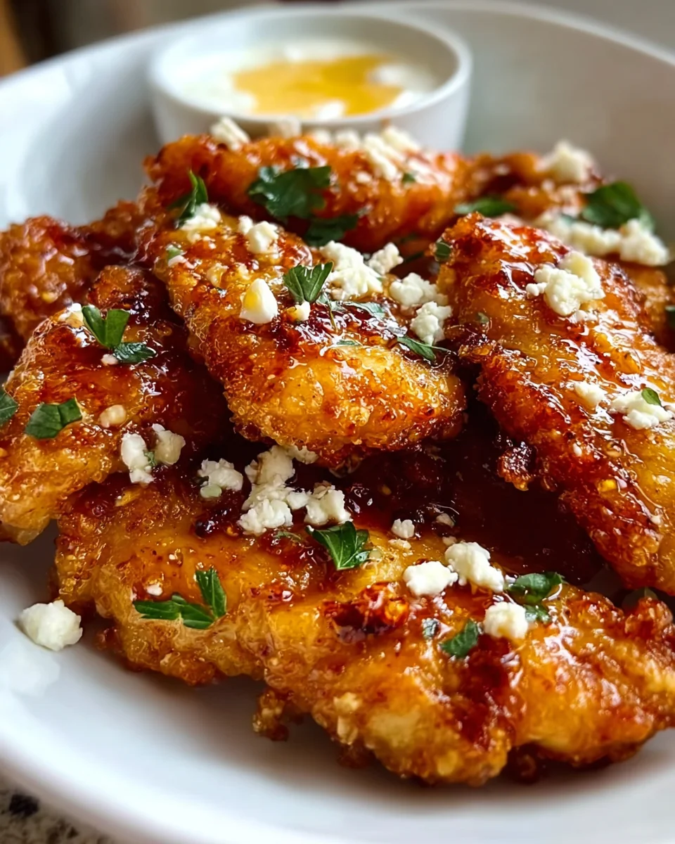 Crispy Hot Honey Feta Chicken