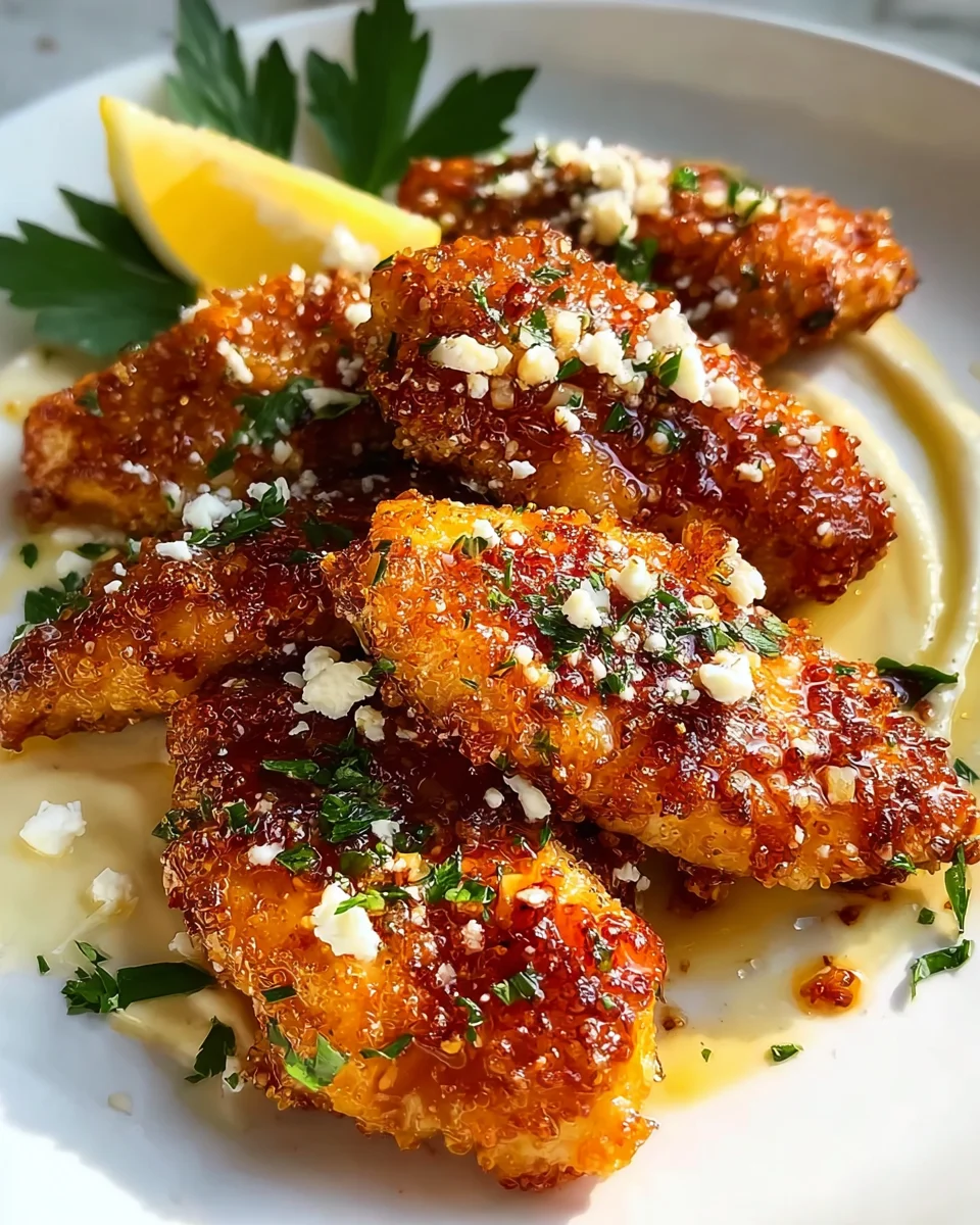 Crispy Hot Honey Feta Chicken