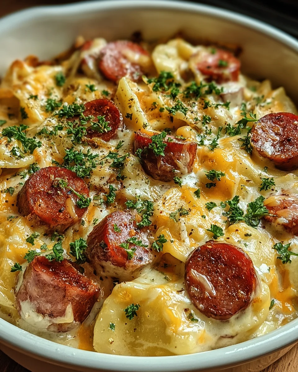 Crockpot Pierogi Sausage Casserole for Cozy Dinners