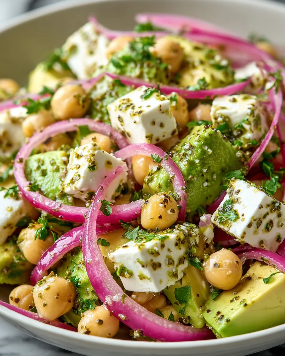 Chickpea Feta Avocado Salad: A Refreshing Delight!