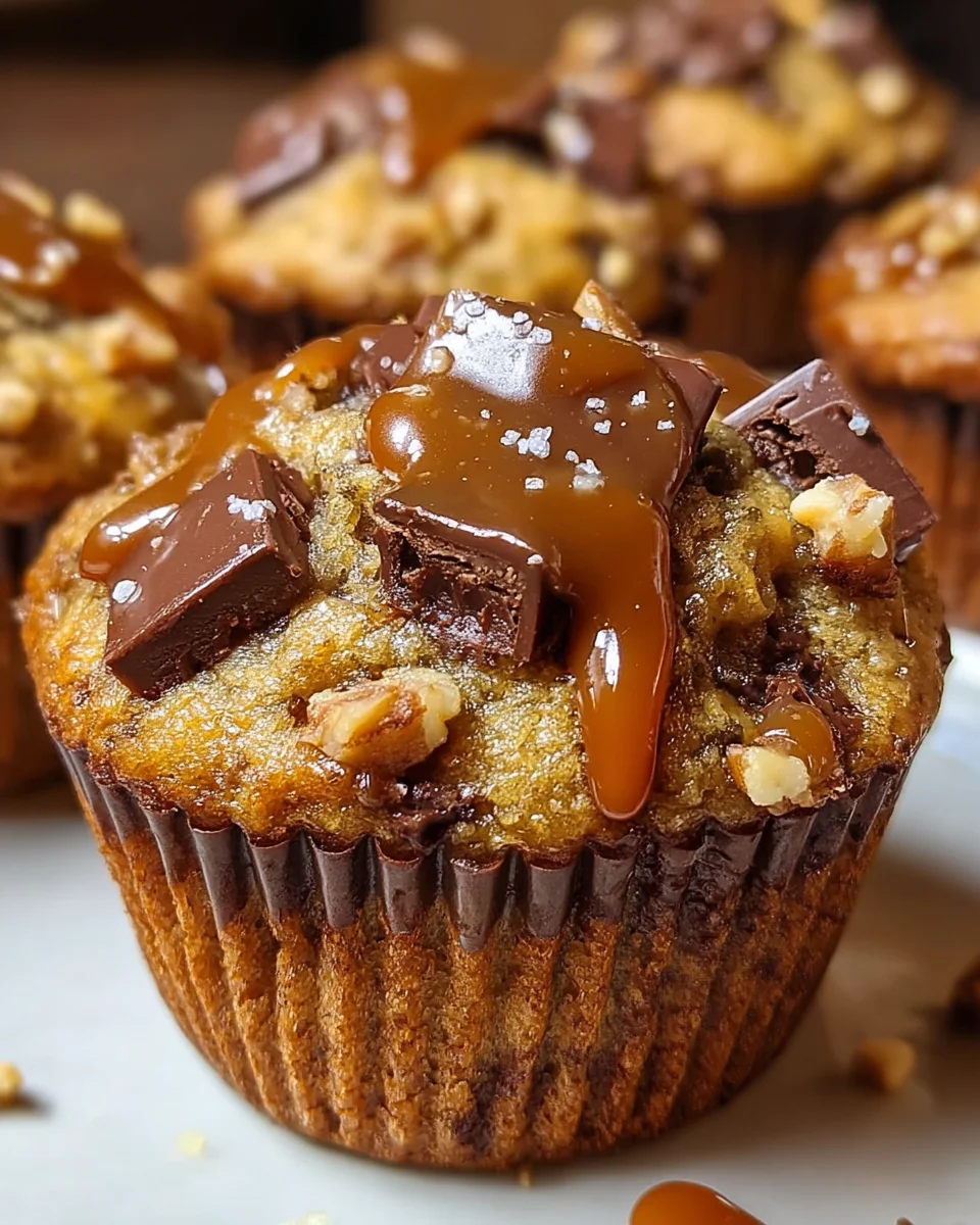 Salted Caramel Chocolate Chunk Muffins