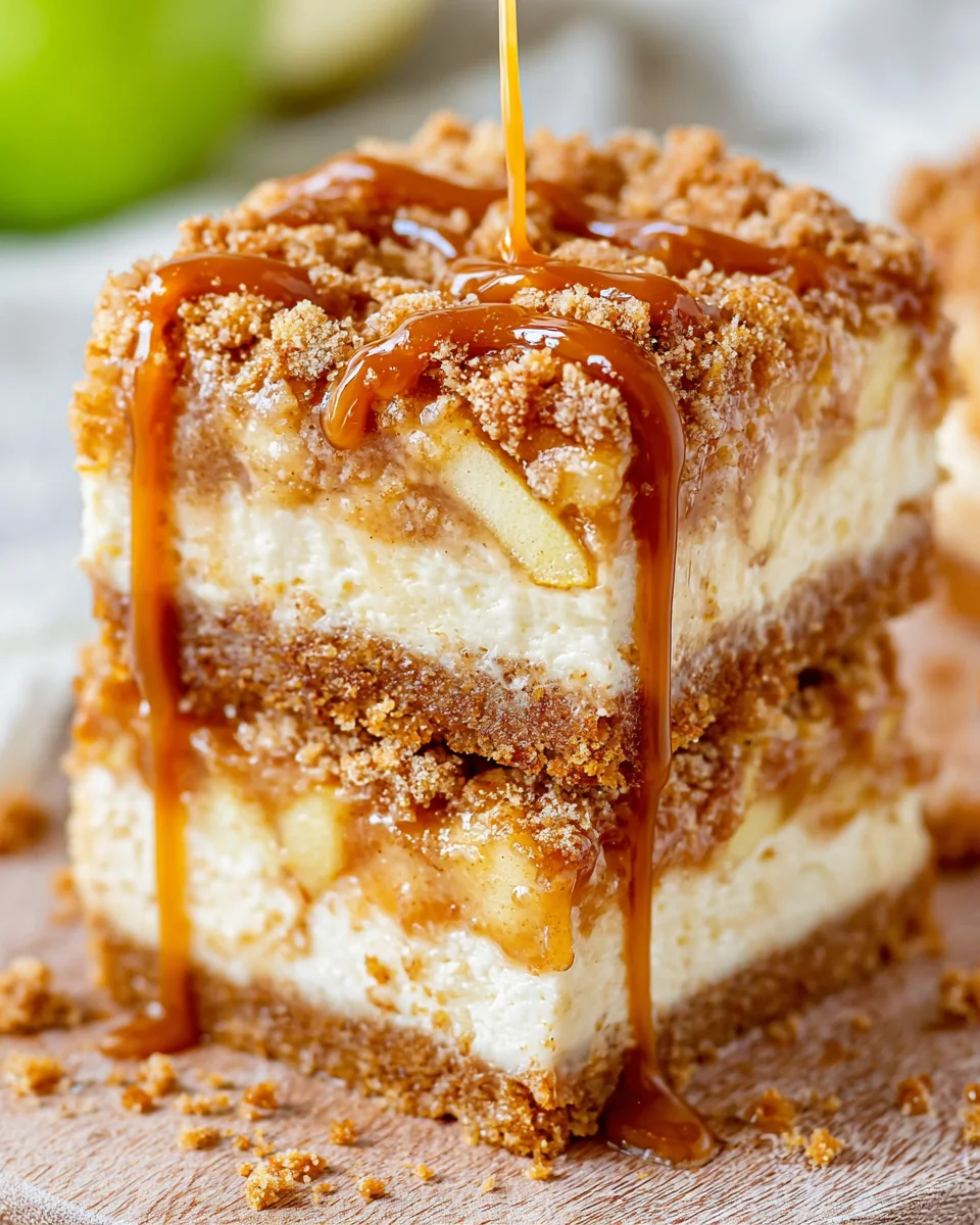 Caramel Apple Cheesecake Bars