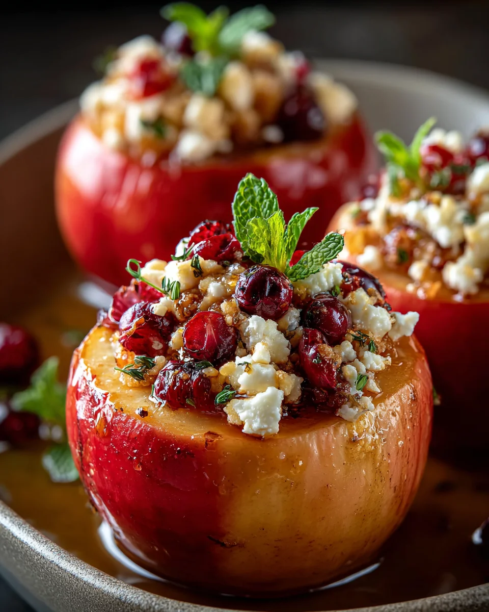 Baked Apples Feta Honey Cranberries: A Sweet Delight!